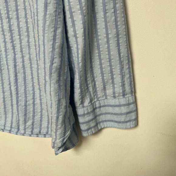 Banana Republic Mens Shirt XL Blue Striped Seersucker Long Sleeve Button Down - Picture 2 of 7
